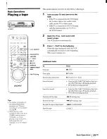 Preview for 29 page of Sony EV-S5000 Operating Instructions Manual