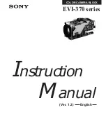 Sony EVI-370 series Instruction Manual preview