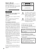 Preview for 2 page of Sony EVI-D31 Operating Instructions Manual