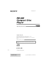 Sony EXCD-206 Operating Instructions Manual предпросмотр