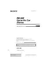 Sony EXR-400 Operating Instructions Manual preview