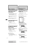 Preview for 8 page of Sony EXR-400 Operating Instructions Manual