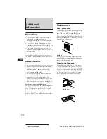 Предварительный просмотр 10 страницы Sony EXR-400 Operating Instructions Manual