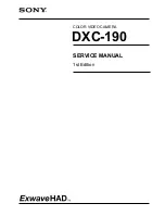 Sony ExwaveHAD DXC-190 Service Manual preview