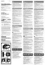 Предварительный просмотр 1 страницы Sony ExwaveHAD SSC-DC330 Operating Instructions