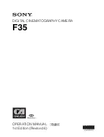 Sony F35 Cinealta Operation Manual preview