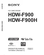 Preview for 1 page of Sony F900H Operation Manual