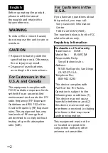 Preview for 2 page of Sony FA-WRC1M Operating Instructions Manual