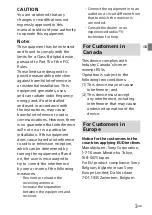 Preview for 3 page of Sony FA-WRC1M Operating Instructions Manual