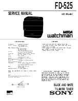 Sony FD-525 Service Manual preview