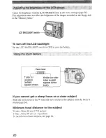 Preview for 20 page of Sony FD Mavica MVC-FD200 Operating Instruction