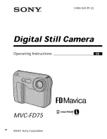 Предварительный просмотр 1 страницы Sony FD Mavica MVC-FD75 Operating Instructions Manual