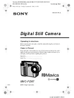 Sony FD Mavica MVC-FD87 Operating Instructions Manual preview