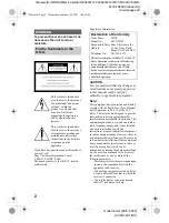 Предварительный просмотр 2 страницы Sony FD Mavica MVC-FD92 Operating Instructions Manual