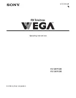 Sony FD TRINITON WEGA KV-24FS120 Operating Instructions Manual preview