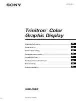 Sony FD Trinitron GDM-F500R Operating Instructions Manual предпросмотр