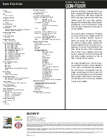 Preview for 2 page of Sony FD Trinitron GDM-F500R Specifications