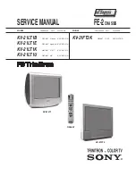 Sony FD Trinitron KV-21FT2K Service Manual preview