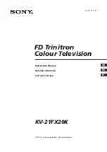 Sony FD Trinitron KV-21FX20K Instruction Manual preview