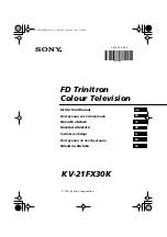 Sony FD Trinitron KV-21FX30K Instruction Manual предпросмотр