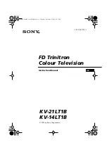 Sony FD Trinitron KV-21LT1B Instruction Manual preview