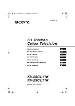 Sony FD Trinitron KV-28CL11K Instruction Manual предпросмотр