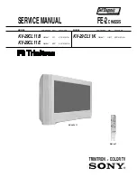 Предварительный просмотр 1 страницы Sony FD Trinitron KV-29CL11B Service Manual