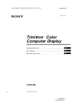 Sony FD Trinitron Multiscan CPD-E200/L Operating Instructions Manual предпросмотр