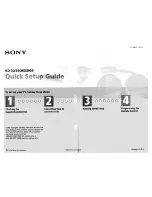 Sony FD Trinitron WEGA Hi-Scan KD-34XS955 Quick Setup Manual preview