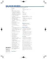 Предварительный просмотр 2 страницы Sony FD Trinitron WEGA Hi-Scan KD-34XS955 Specification Sheet