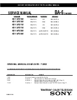 Sony FD Trinitron WEGA KV-13FS110 Service Manual предпросмотр