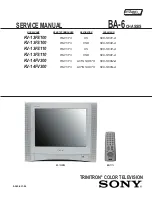 Preview for 2 page of Sony FD Trinitron WEGA KV-13FS110 Service Manual