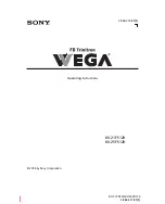 Preview for 1 page of Sony FD TRINITRON WEGA KV-21FS120 Operating Instructions Manual