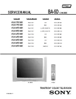 Предварительный просмотр 2 страницы Sony FD Trinitron WEGA KV-27FV300 Service Manual