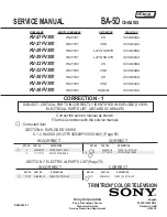 Предварительный просмотр 202 страницы Sony FD Trinitron WEGA KV-27FV300 Service Manual