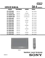 Preview for 2 page of Sony FD Trinitron Wega KV-27HS420 Service Manual