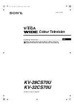 Sony FD Trinitron WEGA KV-28CS70 Operating Instructions Manual preview