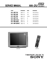 Sony FD Trinitron WEGA KV-32FV16 Service Manual preview