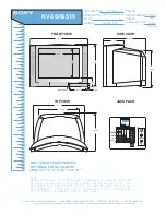 Предварительный просмотр 1 страницы Sony FD Trinitron WEGA KV-36HS510 Specifications