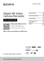 Preview for 1 page of Sony FDR-AX40 Operating Manual