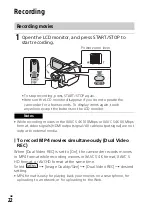 Preview for 22 page of Sony FDR-AX40 Operating Manual