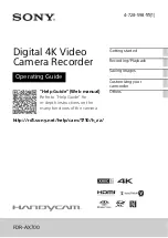 Sony FDR-AX700 Operating Manual preview