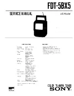 Sony FDT-5BX5 Service Manual preview