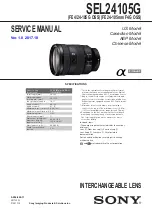 Предварительный просмотр 1 страницы Sony FE 24-105mm F4 G OSS Service Manual