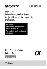 Sony FE 28-60mm F4-5.6 User Manual preview