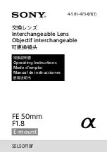 Sony FE 50mm F1.8 (SEL50F18F) User Manual предпросмотр