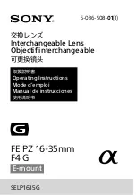 Sony FE PZ 16-35mm F4 G User Manual preview