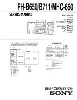 Preview for 1 page of Sony FH-B650 Service Manual