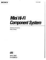 Preview for 1 page of Sony FH-E838CD Operating Instructions Manual