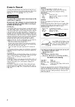 Предварительный просмотр 2 страницы Sony Flat Trinitron HMD-A400/L Operating Instructions Manual